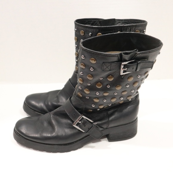 Michael Kors Boots Size 7.5 Leather Studded Boots - Picture 3 of 8